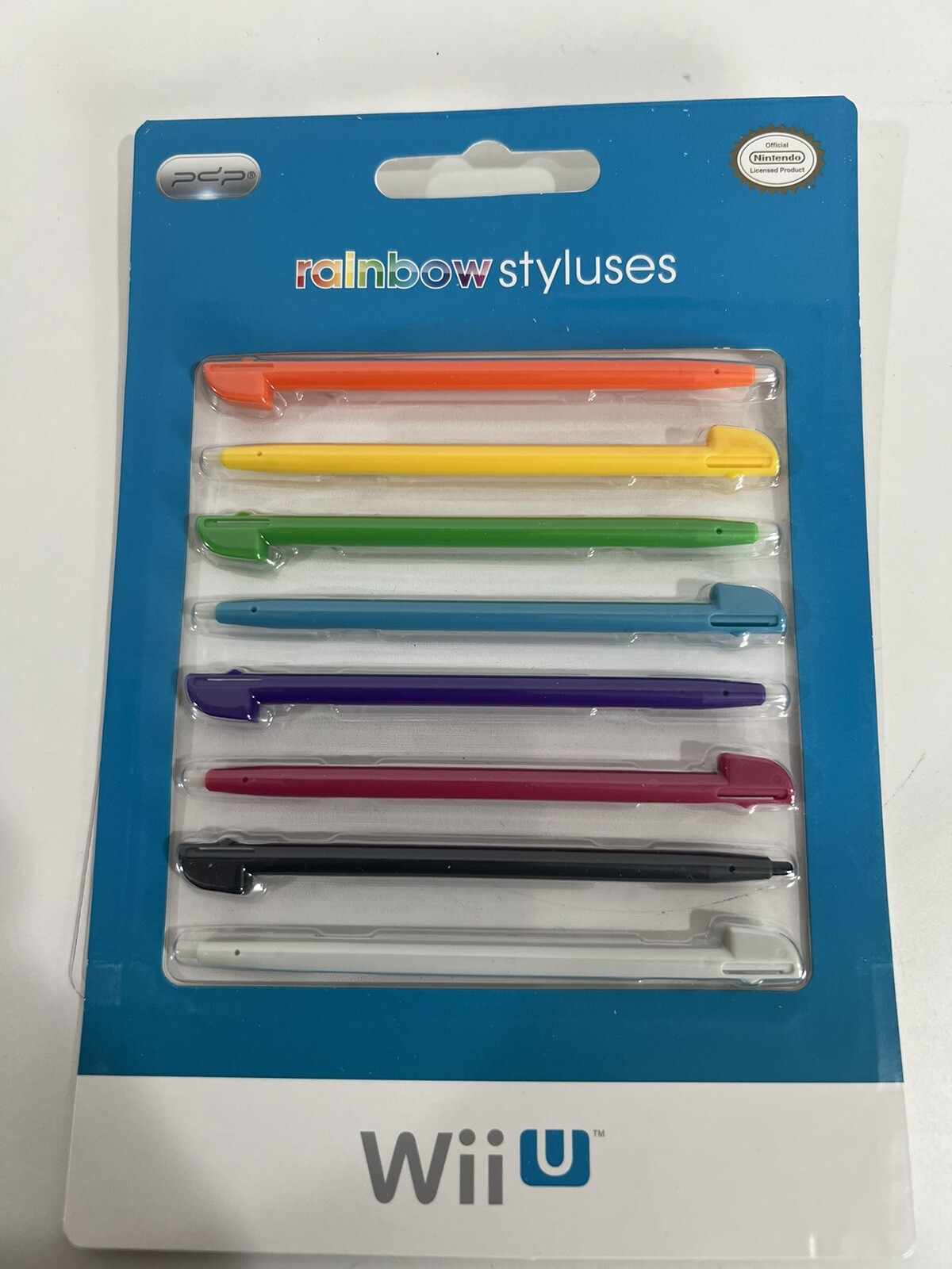 Nintendo Wii U Rainbow Styluses Set of 8 Brand New Factory Sealed Pack