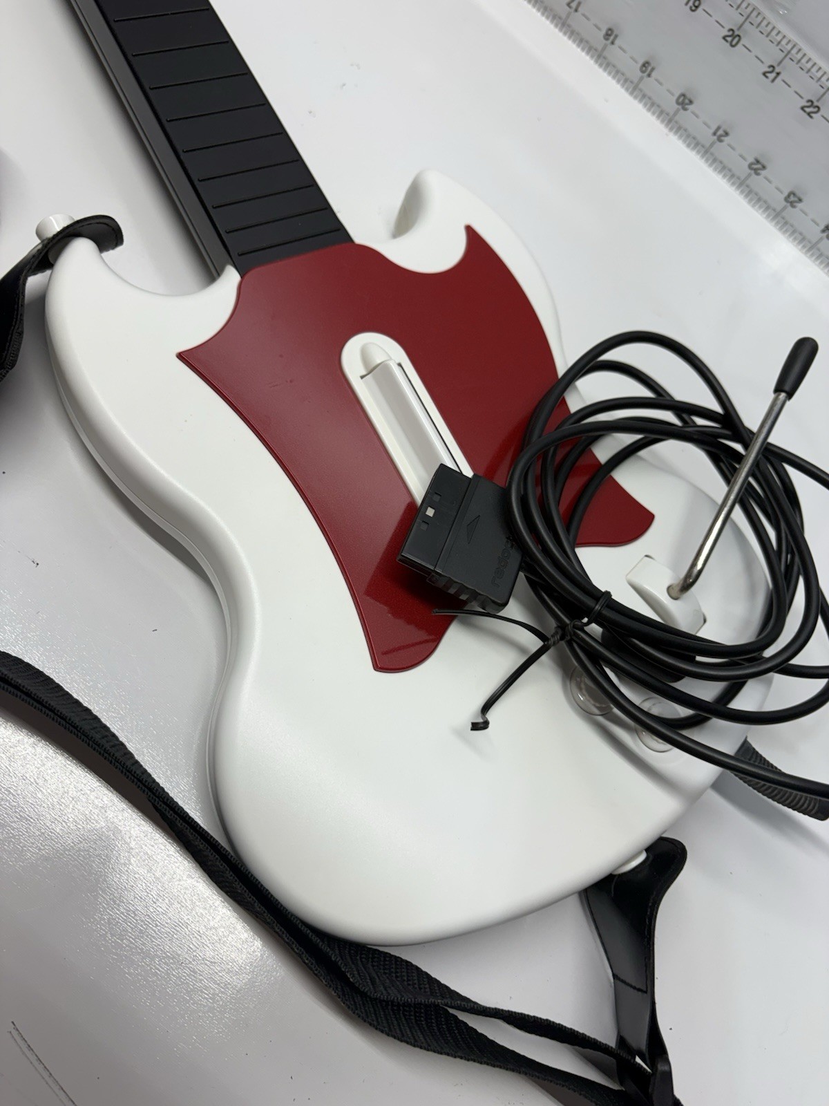 RedOctane Guitar Hero SG Wired Guitar Bundle PS2 Tested Working + Rocks the 80s
