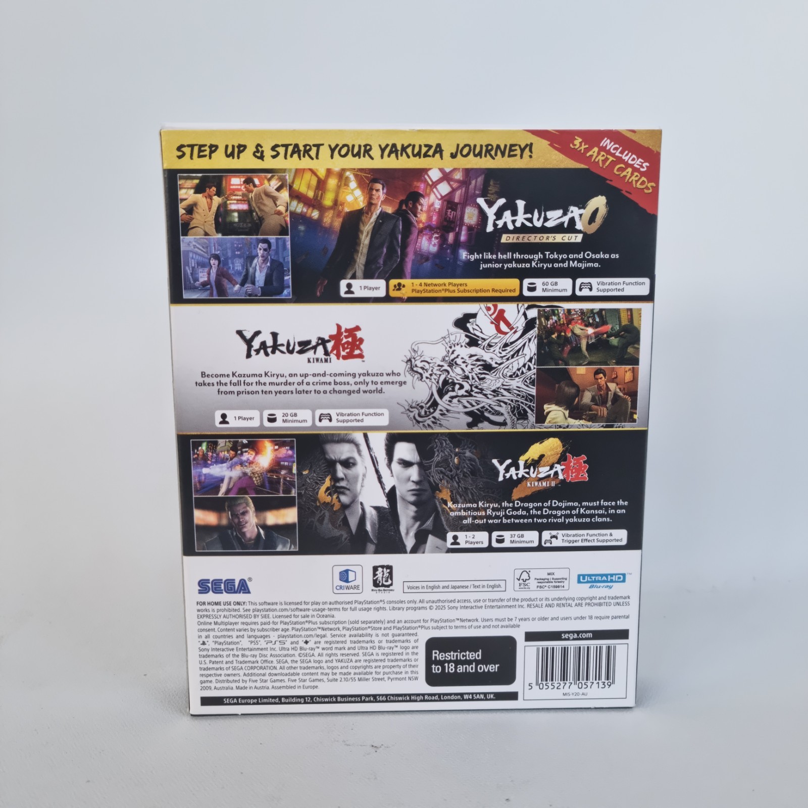 Yakuza: 20th Anniversary Edition Playstation 5 Brand New Not Sealed R18+ Edition