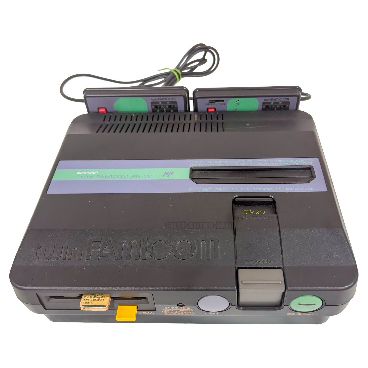 Sharp Twin Famicom Console Black AN-505-BK New Belt Replaced Tested Console Only