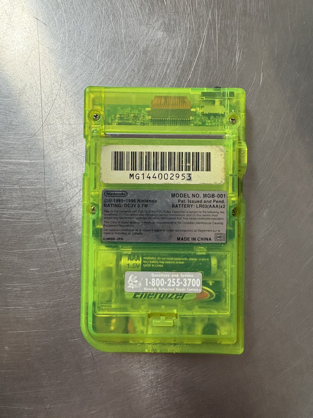 Nintendo Game Boy Pocket Extreme Green Translucent Console MGB-001 – Tested!