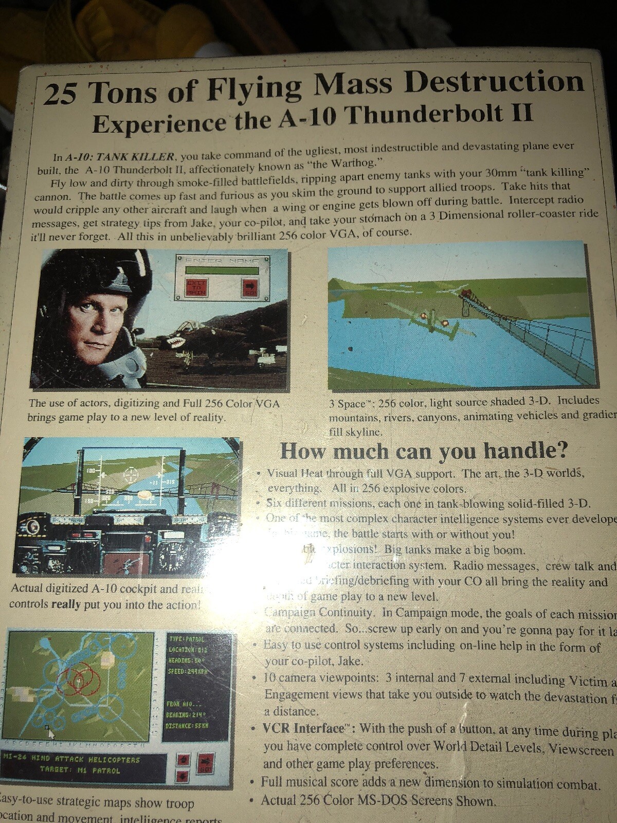 Big Box PC – Sierra / Dynamix A10 Thunderbolt Tank Killer 5.25″ RARE 1989 NEW