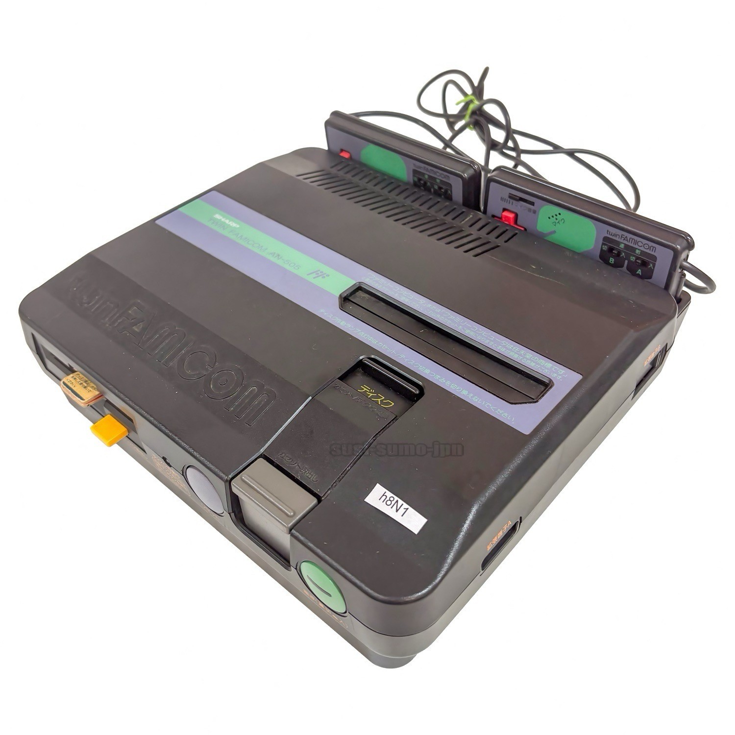 Sharp Twin Famicom Console Black AN-505-BK New Belt Replaced Tested Console Only