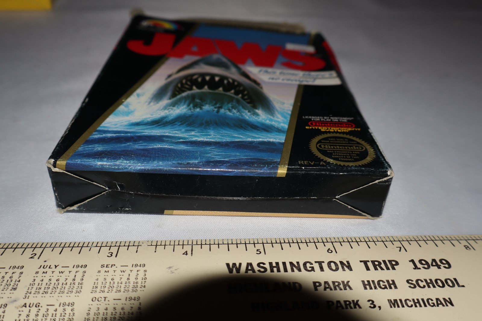 1987 Jaws Nintendo NES Box Only w Styrofoam No Video Game 80s RARE HTF VTG Movie