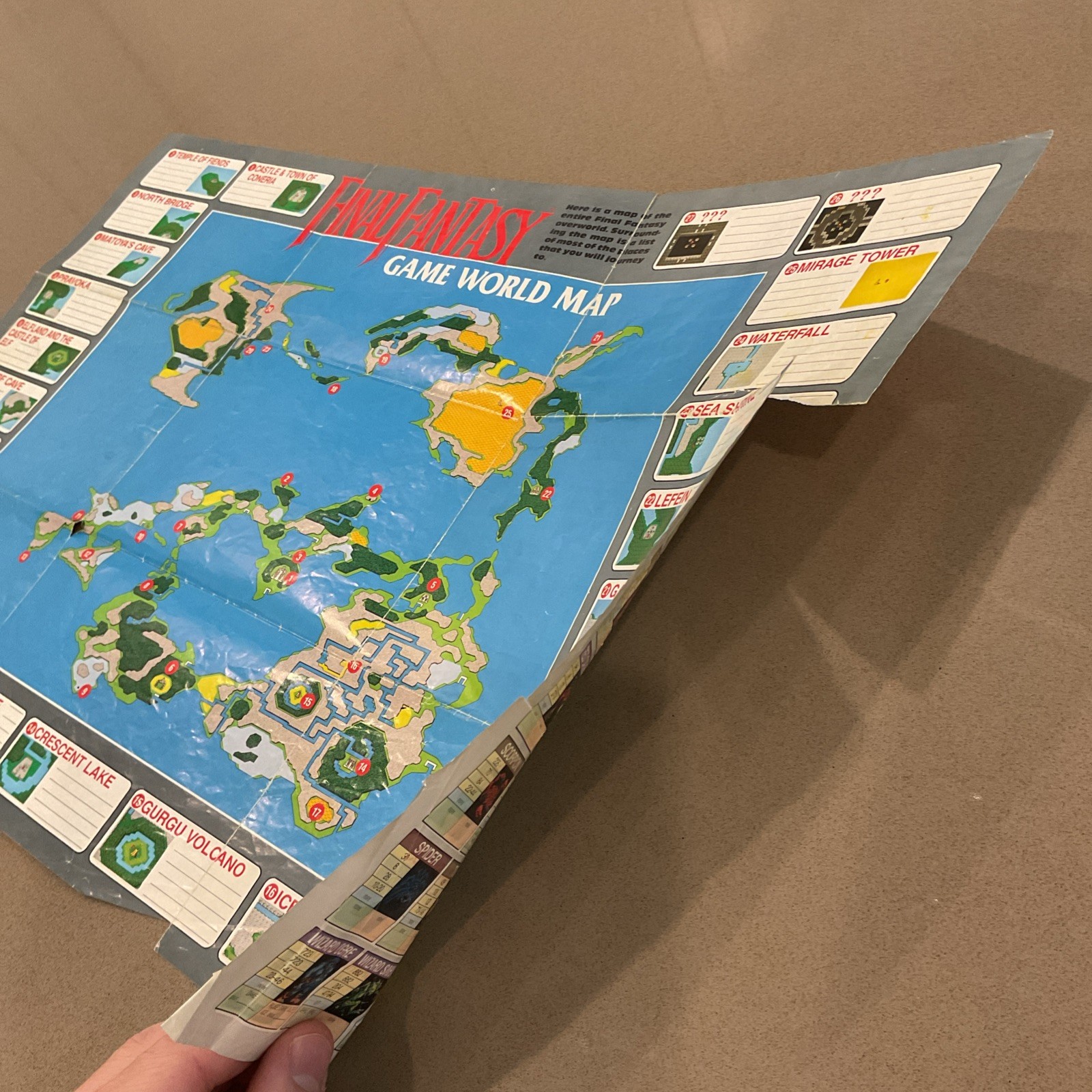Final Fantasy Nintendo NES Manual Dungeon World Maps Chart Lot Authentic