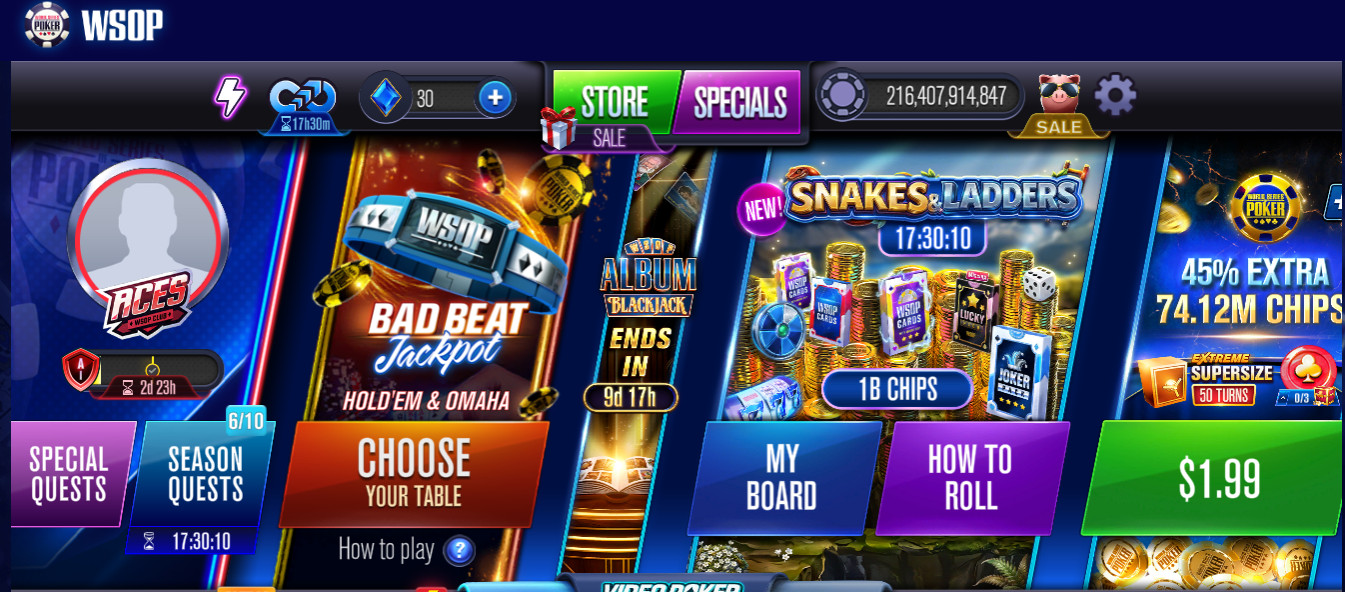 World Series Of poker(WSOP) Account (755 Billion coins)