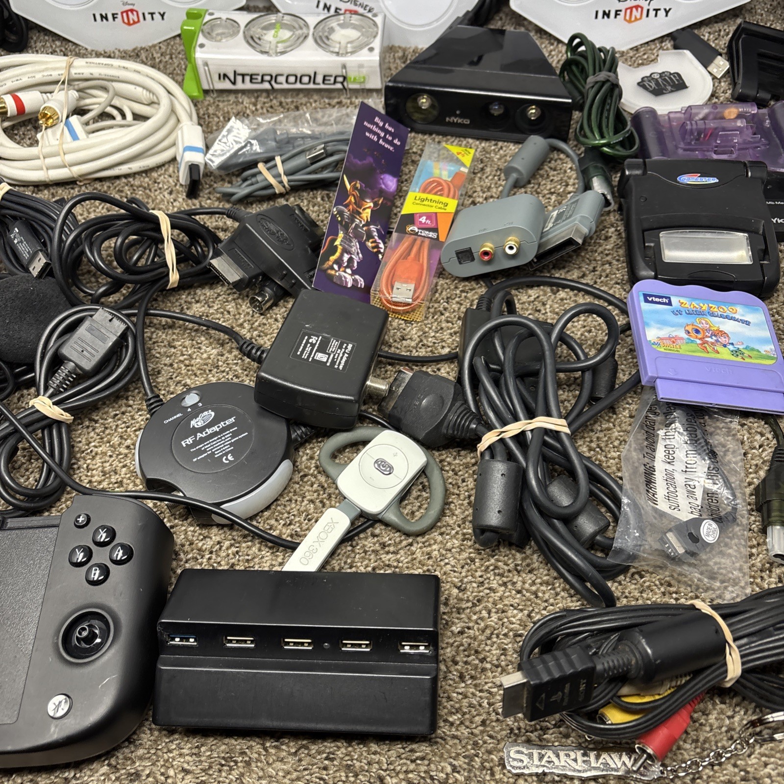 Video Game Random Cables And Accessories Lot UNTESTED