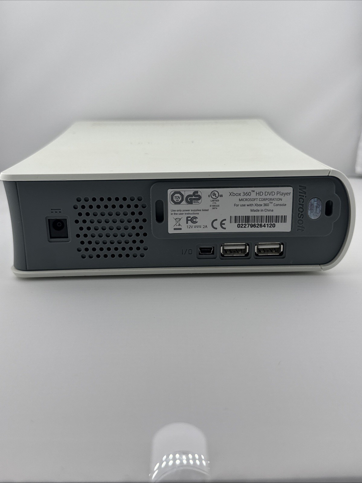 Microsoft Xbox 360 HD DVD/CD player, With USB Cord Untested/no power chord.