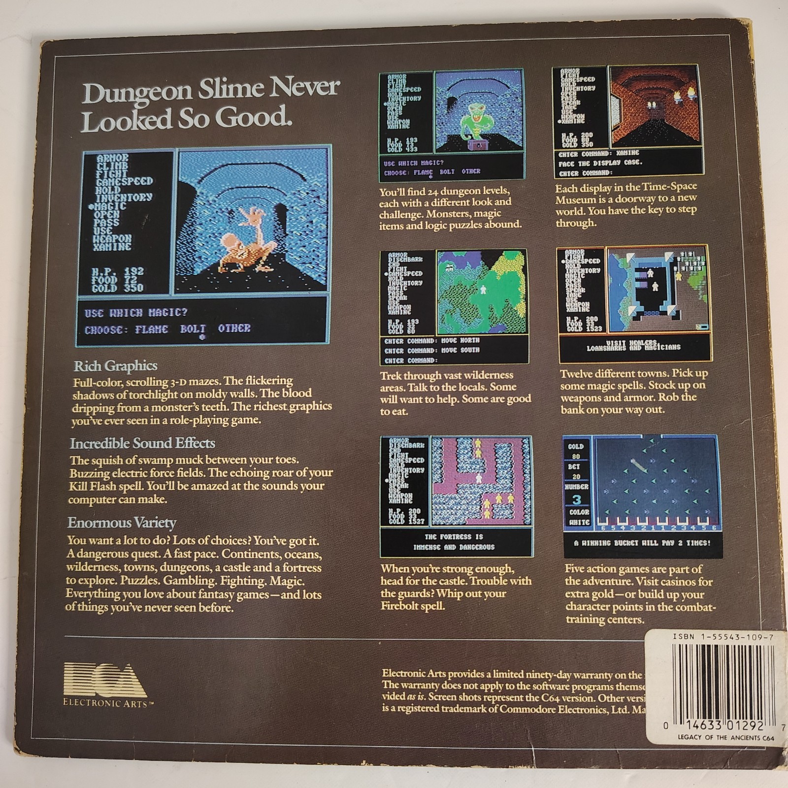 Legacy of the Ancients for the Commodore 64/128 – CIB – Tested Working