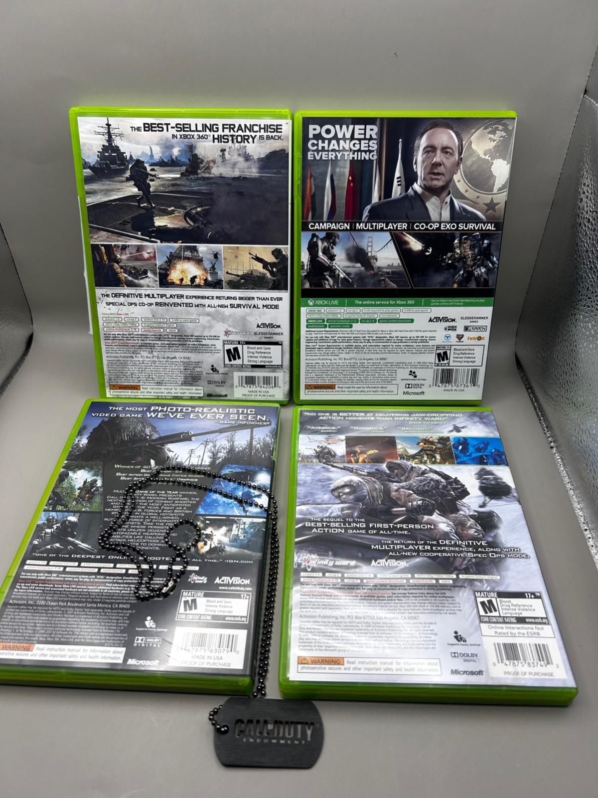 XBOX 360 Call of Duty Modern Warfare Bundle and Bonus Dog Tag – all Tested