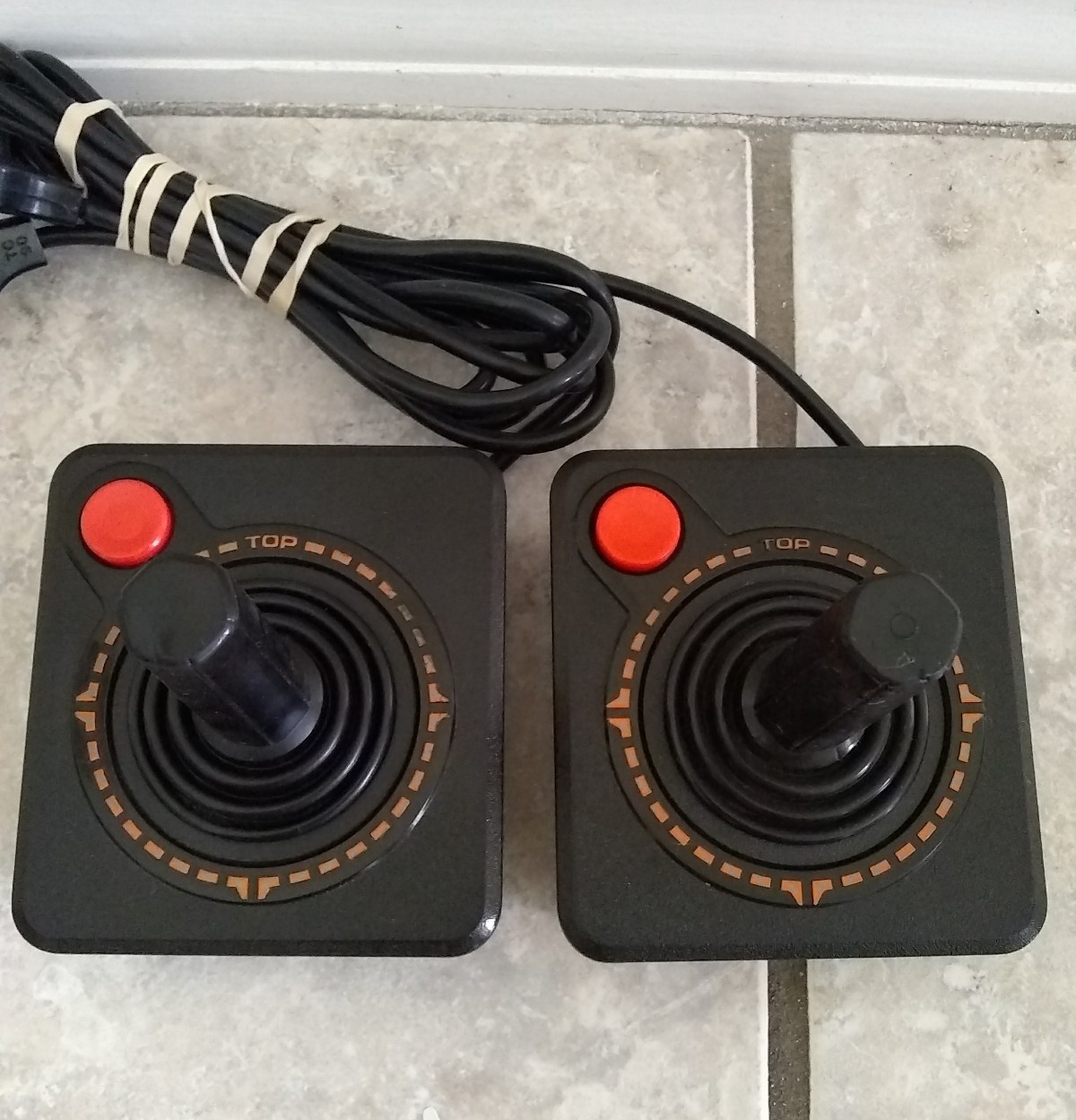 OEM Official Atari 2600 HEAVY SIXER Joystick Controller Lot Of 2 Work Perfectly