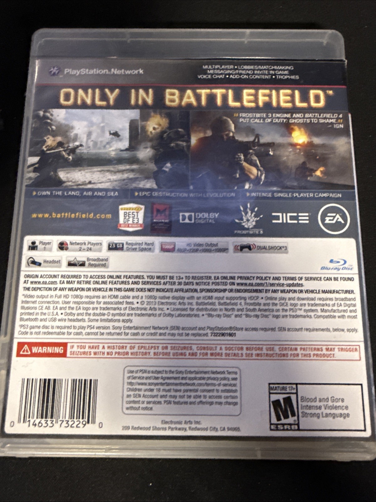 Battlefield 4 (DICE, EA)- Sony Playstation 3 (tested, CIB)