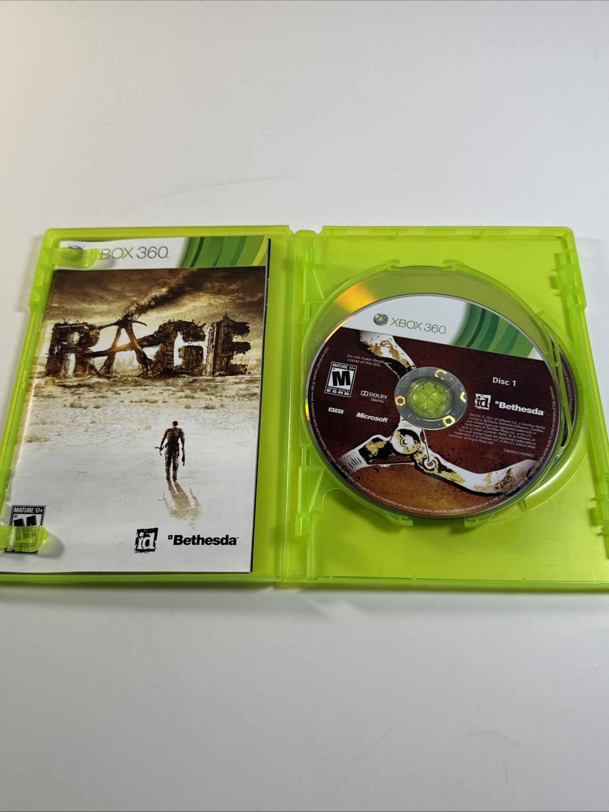 Rage (Microsoft Xbox 360, 2011) Complete Tested Working