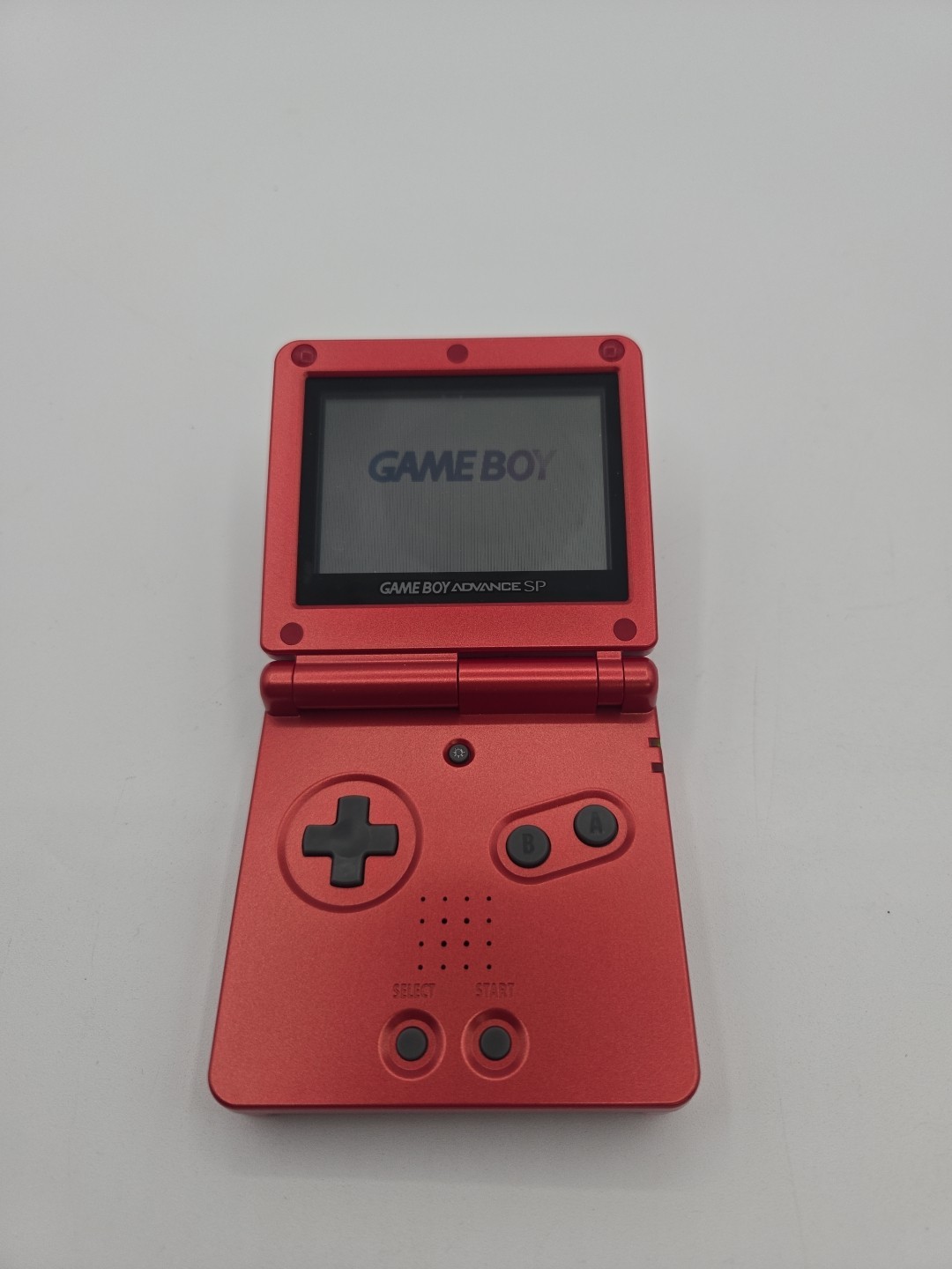 Nintendo Game Boy Advance SP Handheld System Flame Red W/charger And 4 Games