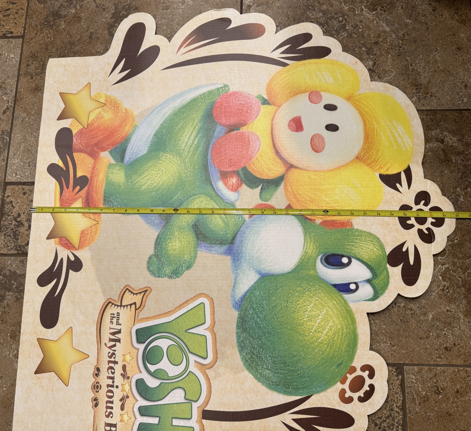 Large Yoshi and the Mysterious Book GameStop Promo Standee 41.5″ x 34.5″