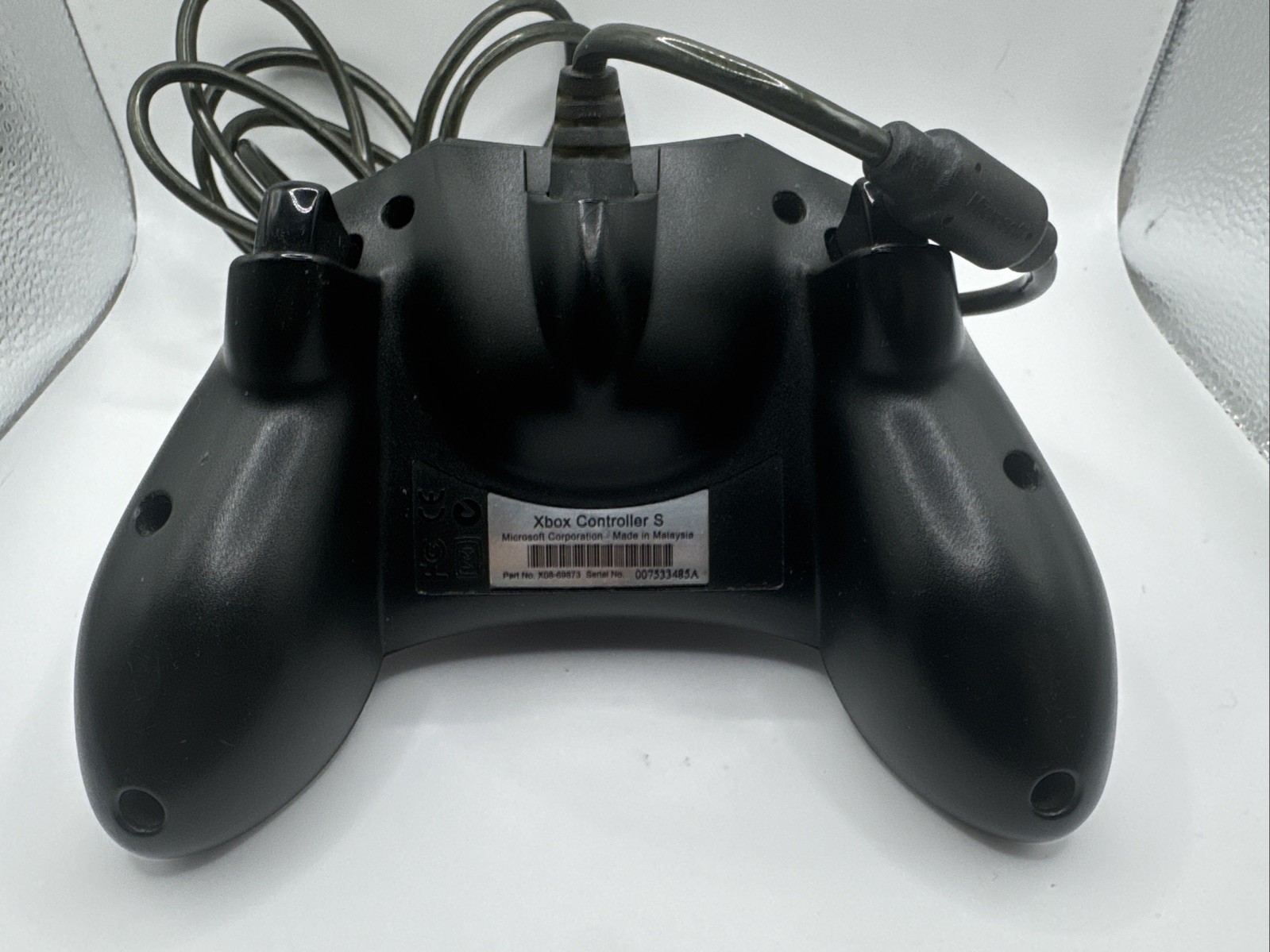 Original Xbox OEM S Type Black Controller – Tested – No Breakaway Cable