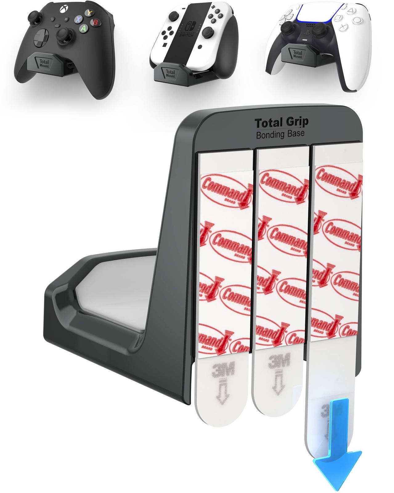TotalMount Controller Wall Stand (1 Pack) with Non-Slip Pad & Removable Adhes…