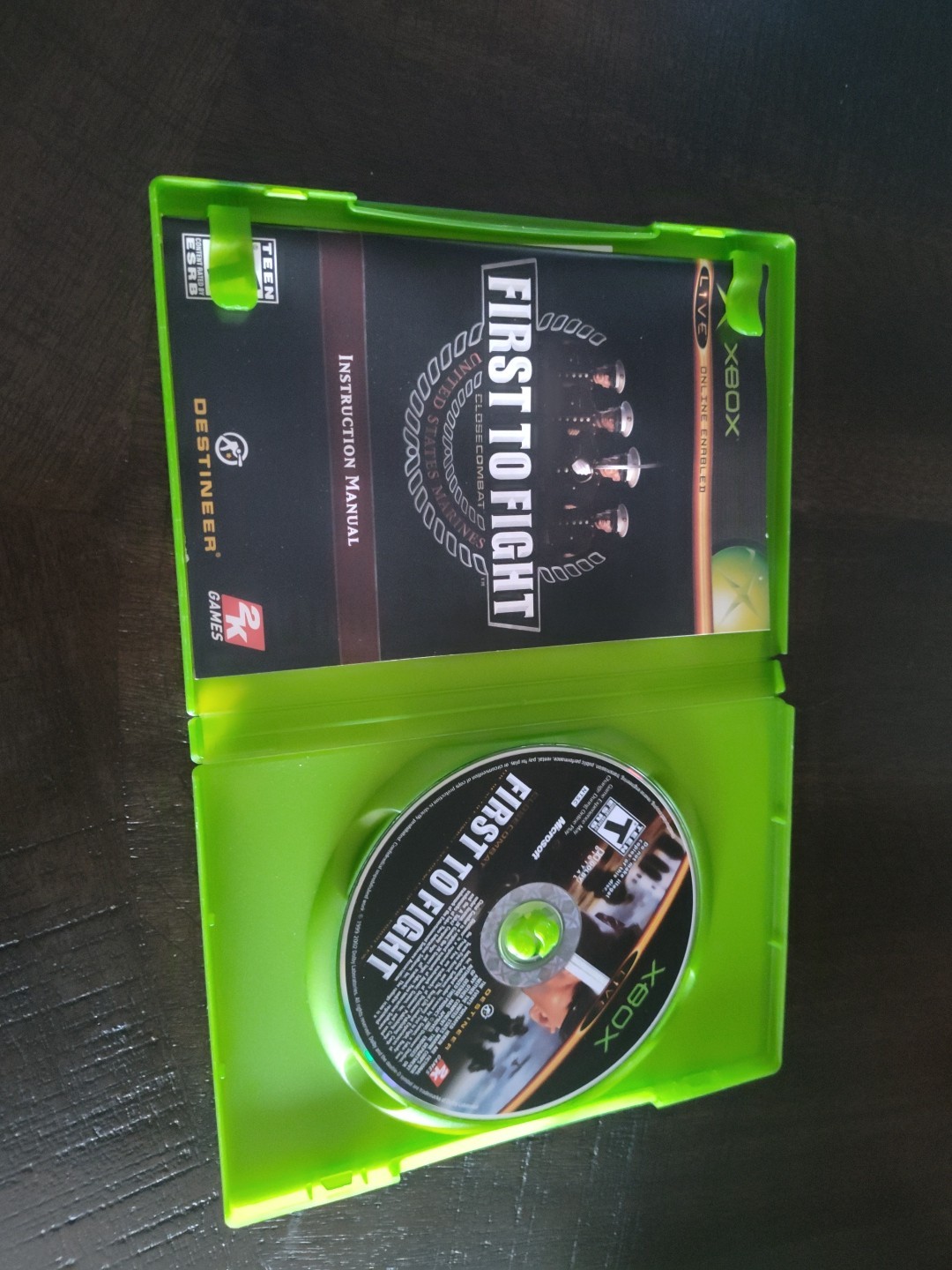 First to Fight United States Marines Microsoft Xbox Video Game CIB Complete