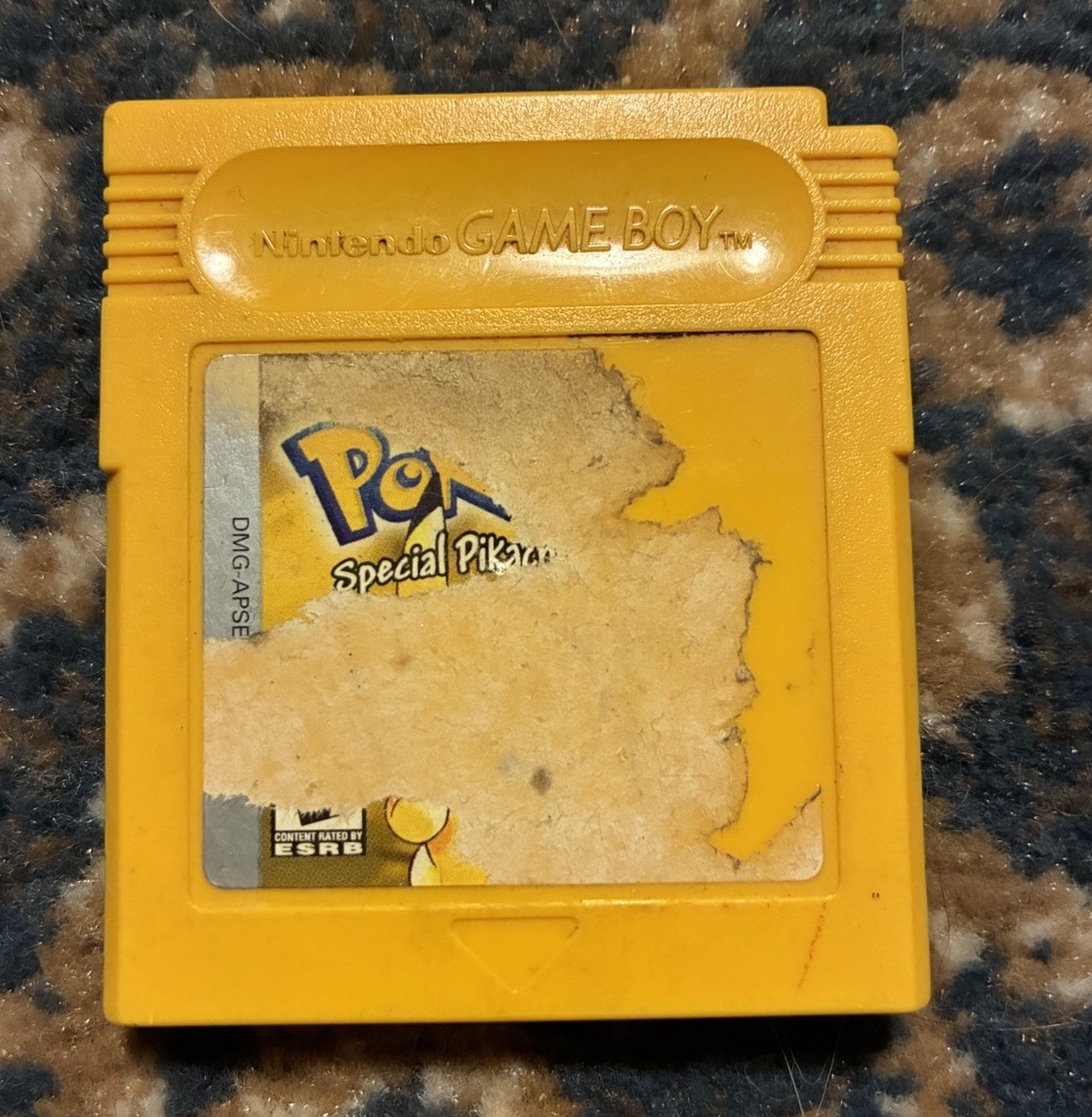 Pokemon Yellow (Game Boy) Authentic Tested Saves W/all 8 Gym Badges Poor Label