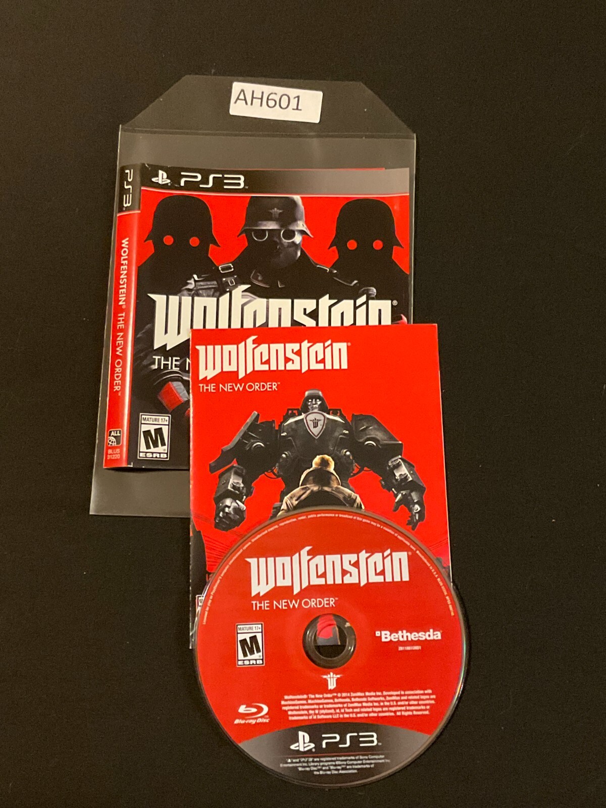 Wolfenstein (Sony PlayStation 3, 2009) No Case #AH601