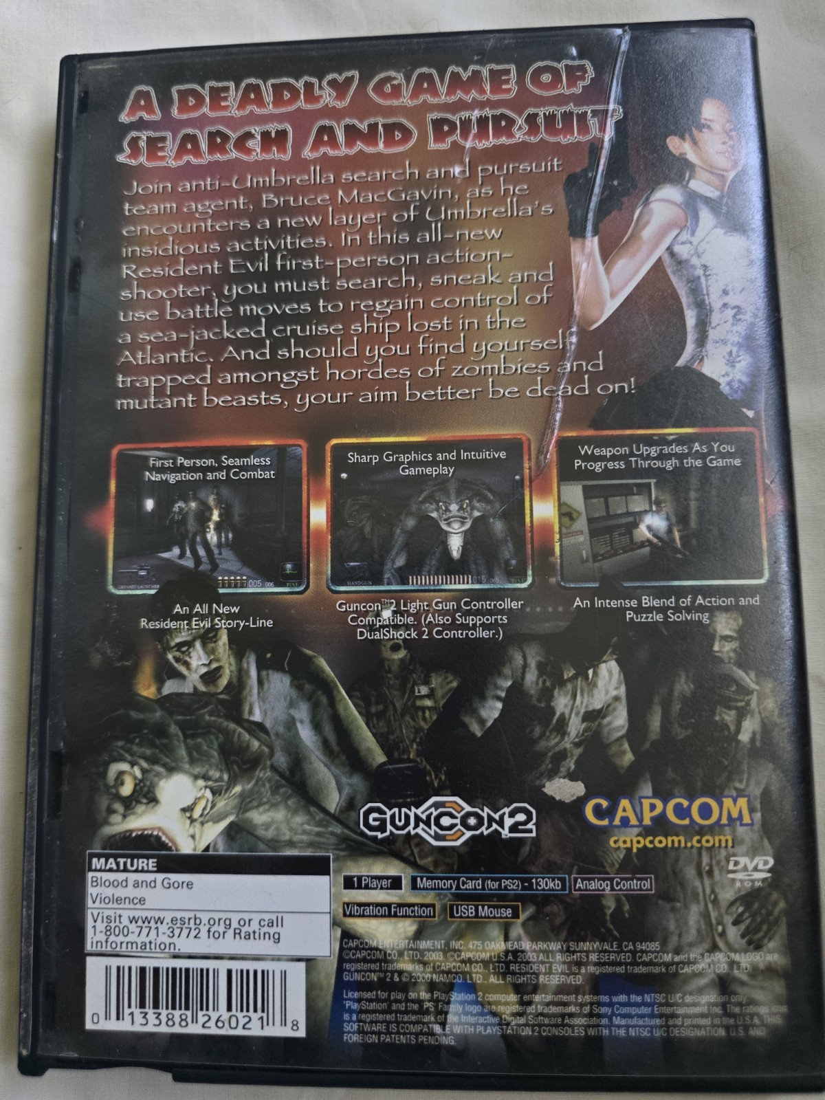 Resident Evil Dead Aim [Tested: Working, Blockbuster Case, No Manual]