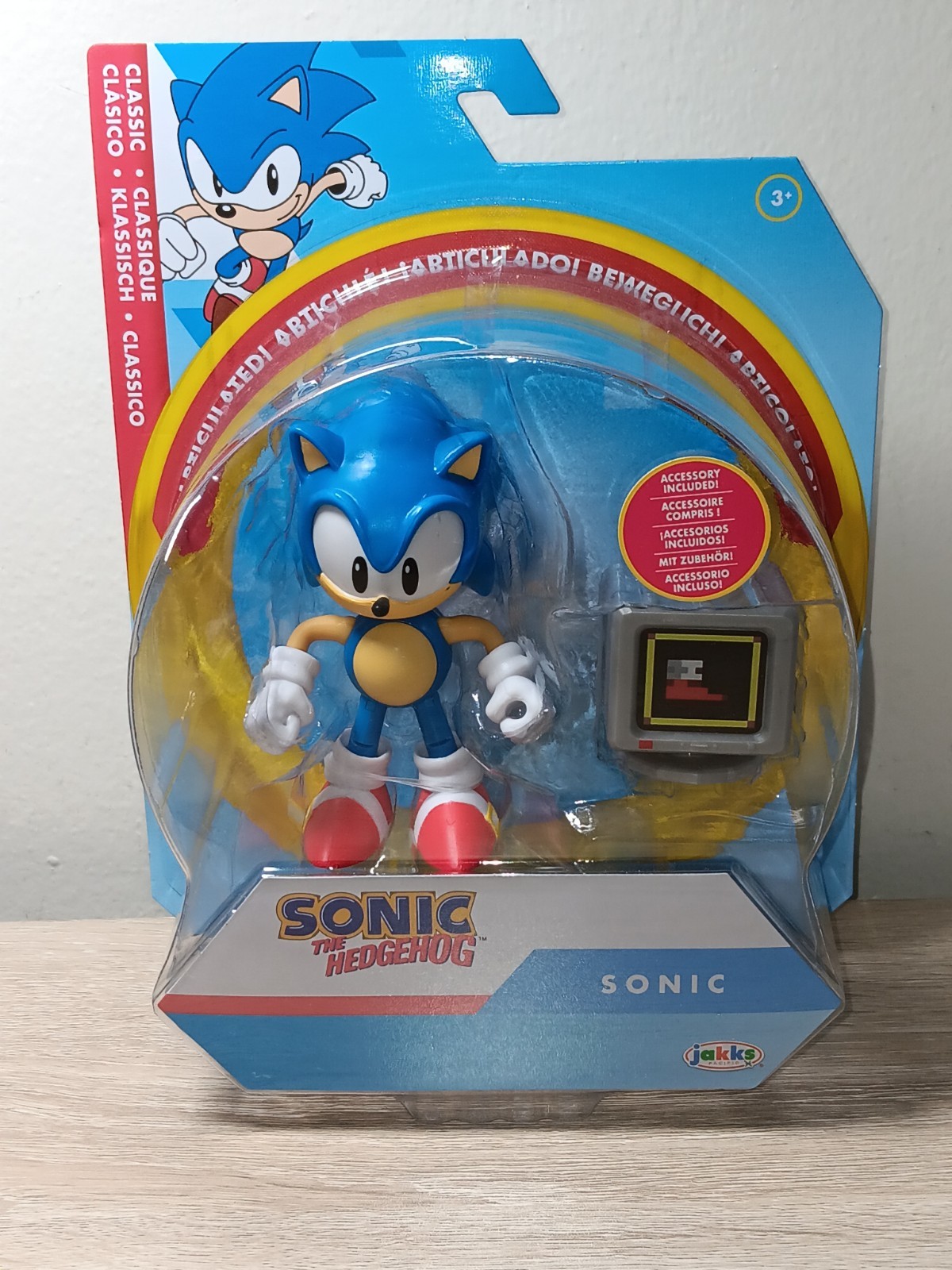 *FREE SHIP* 4″ CLASSIC SONIC + POWER SNEAKERS Sonic the Hedgehog Jakks Pacific