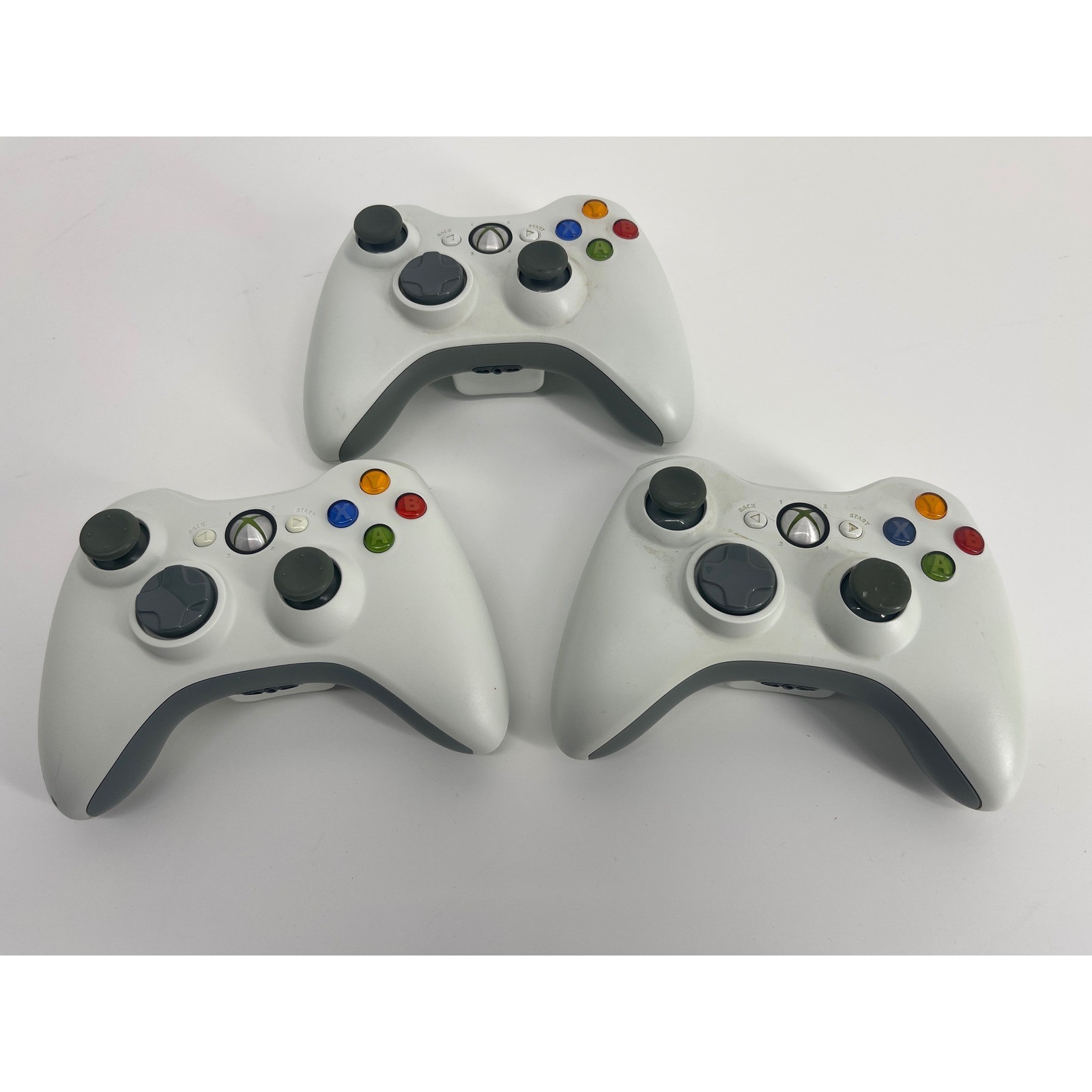Microsoft Xbox 360 Wireless Controller Lot of 3 X807968-001 – No Battery Packs