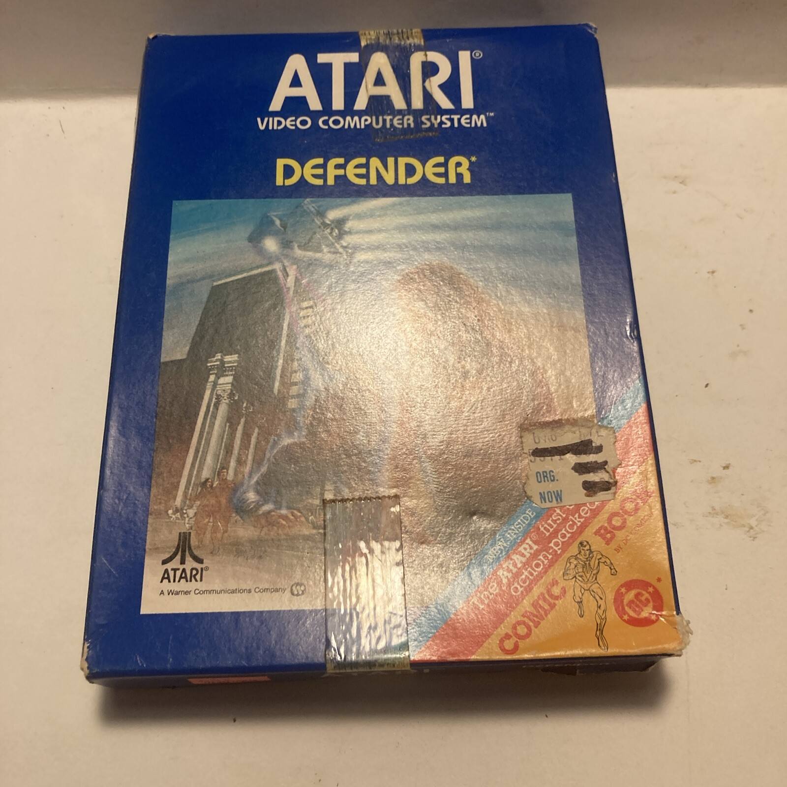 Vintage Atari Defender Video Game CX2609 With 1st Ed. Comic Book