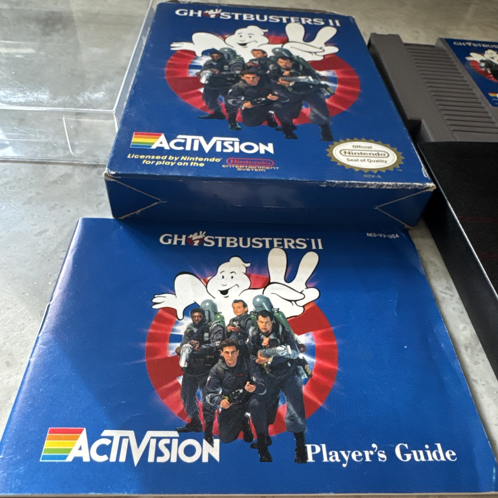 1990 Activision Nintendo Ghostbusters II 2 Works w/ Case & Manual Fast Ship