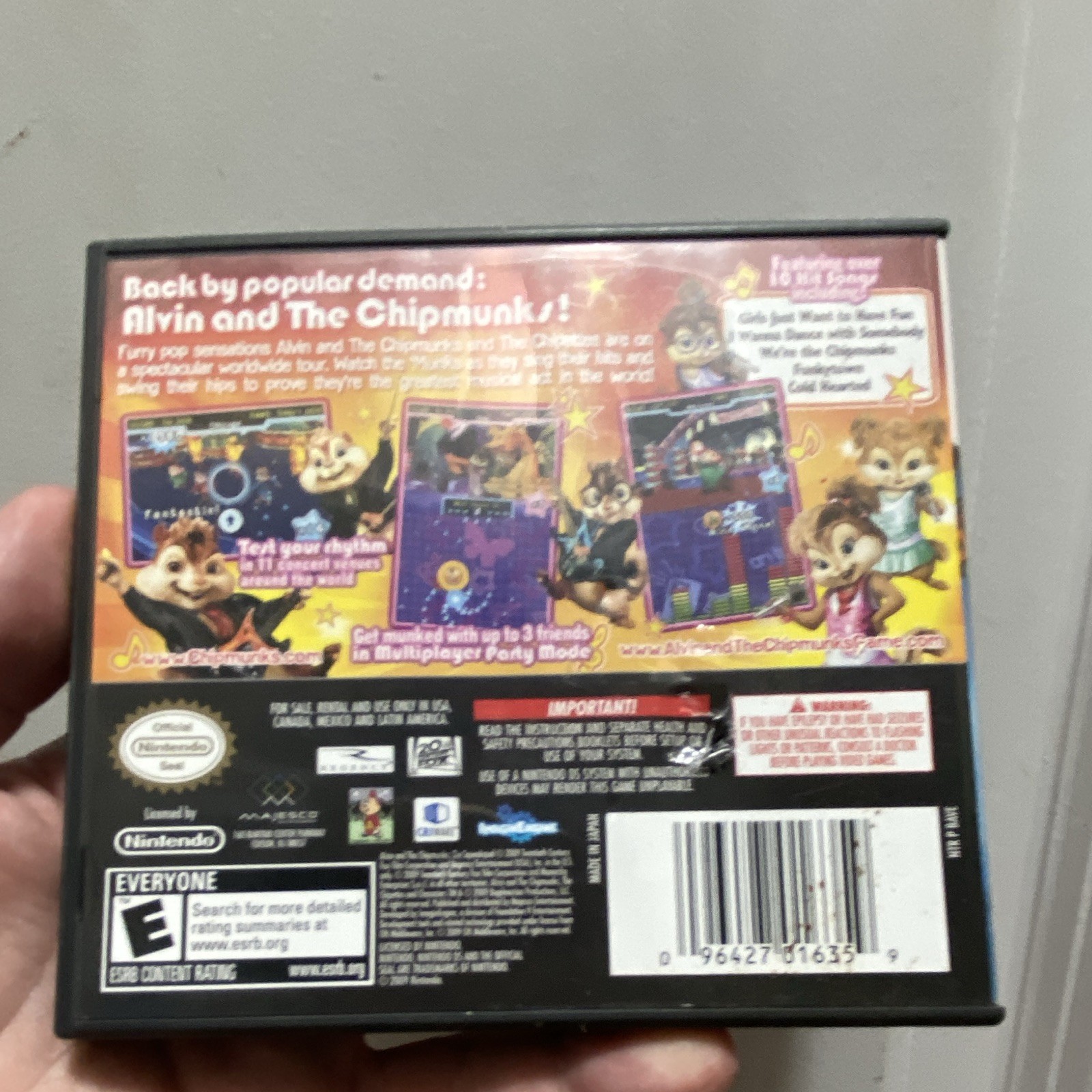 Nintendo DS Alvin and the Chipmunks: The Squeakquel E Majesco Manual Included