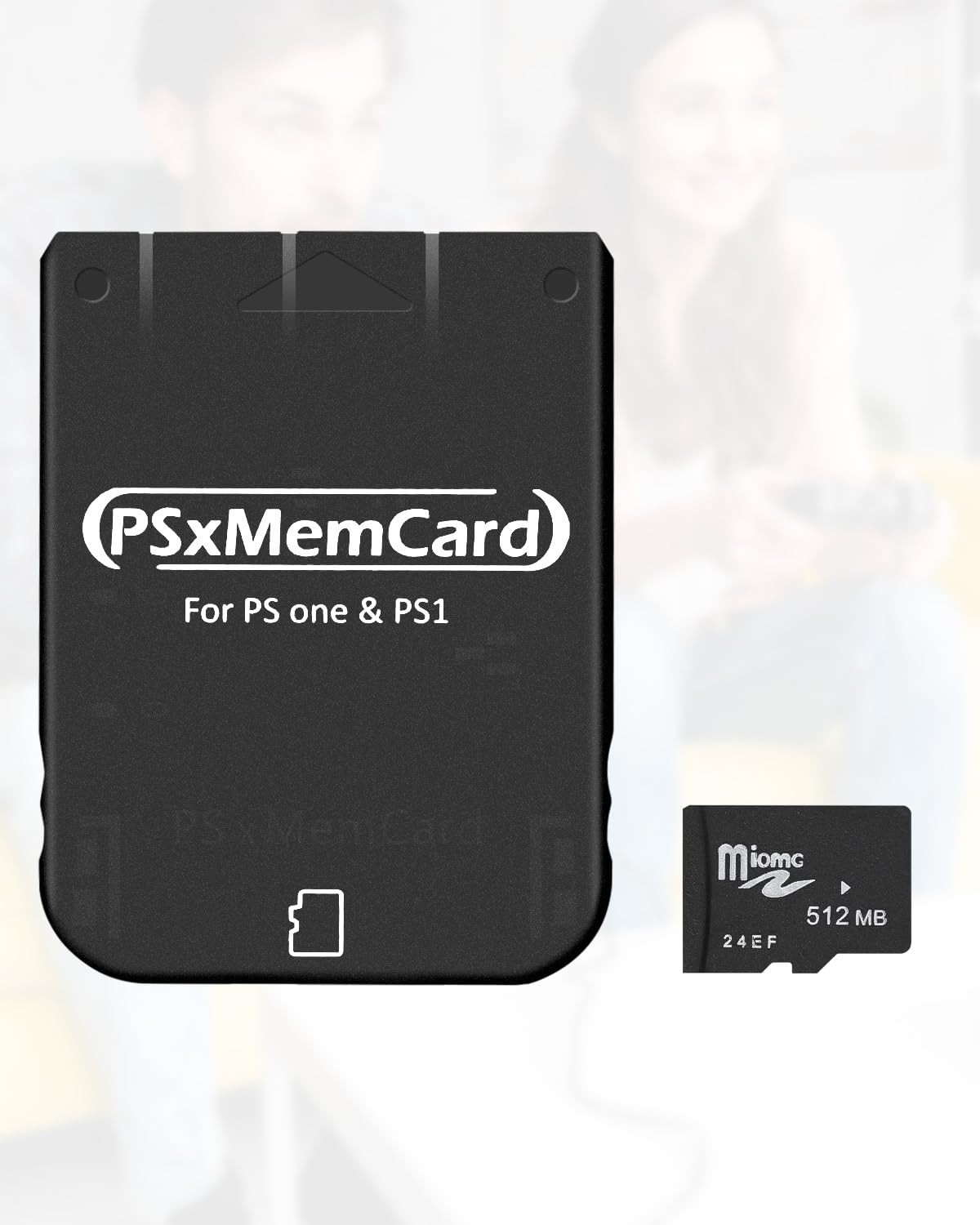 PS1 Memory Card 512MB Micro SD for PS1 & PS One, High Speed Game Save