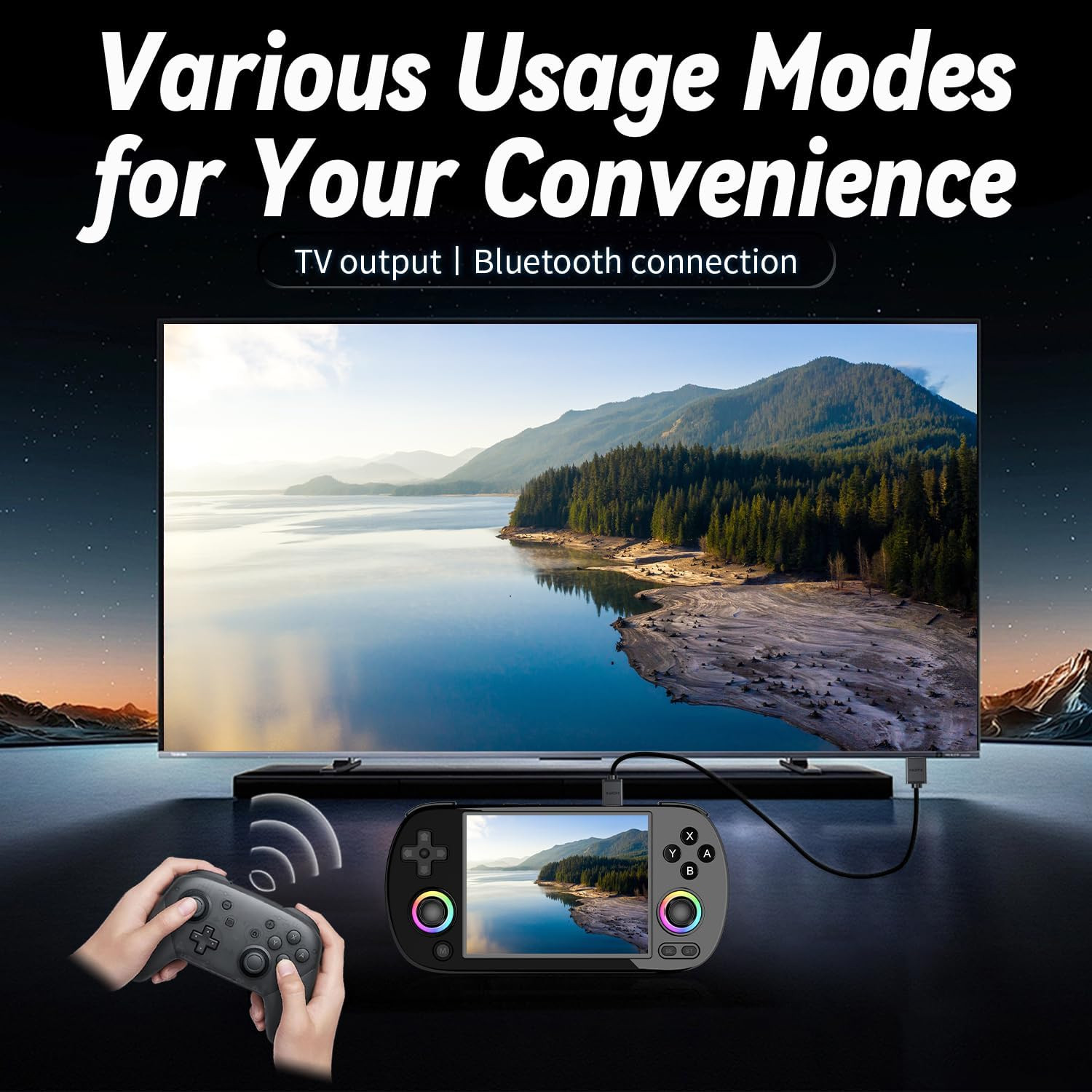 Anbernic RG40XX H Retro Handheld Game Console ,RG40XXH 4.0 Inch IPS Screen Linux