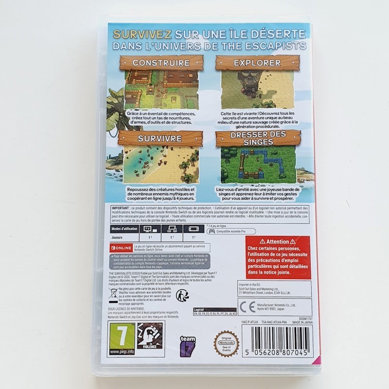 The Survivalists NINTENDO SWITCH FR NEW SOLD OUT Team 17 Action Simulation RPG