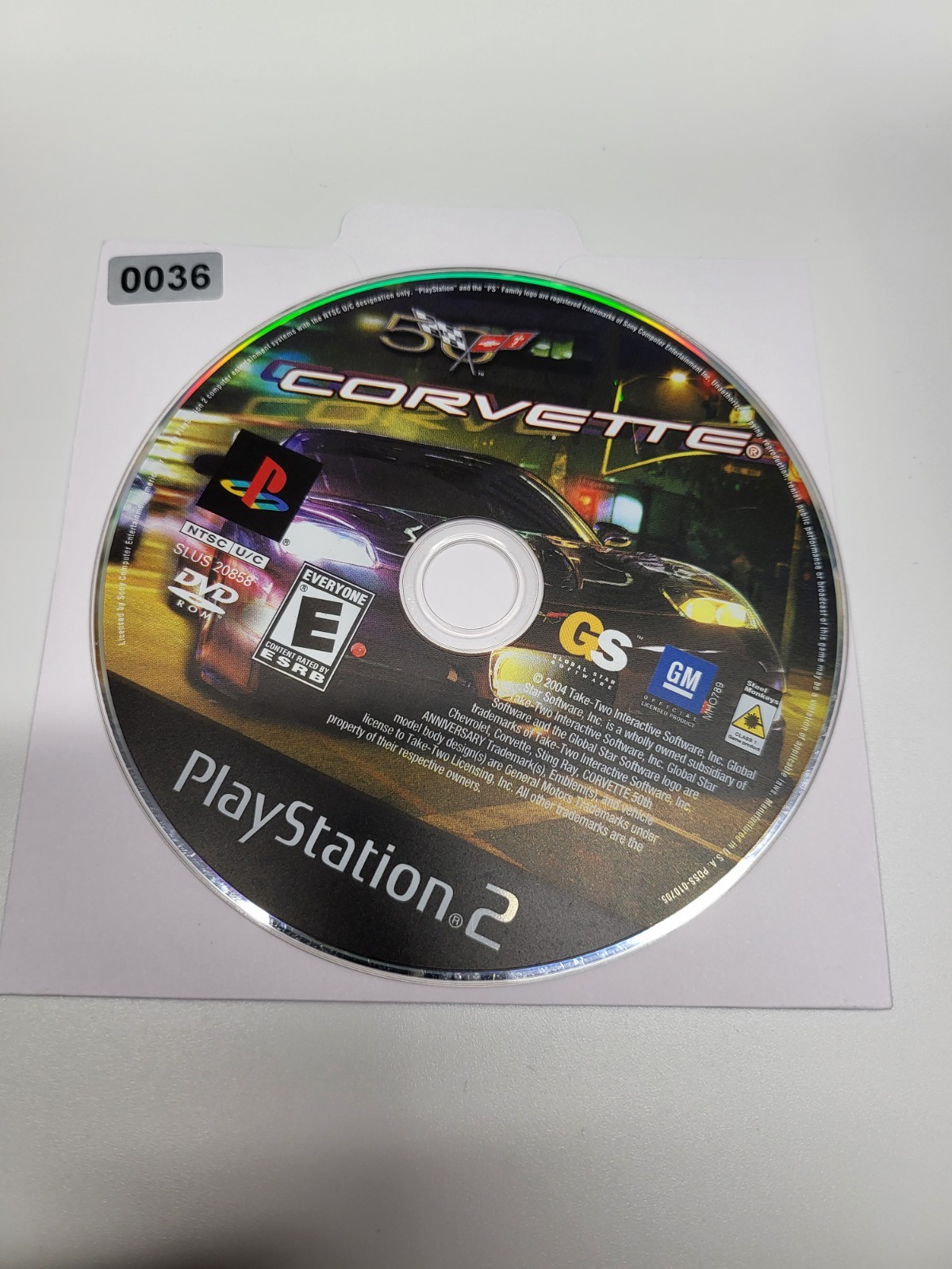 Corvette (Sony PlayStation 2 disc only, 2004) NO Usps TRACKING