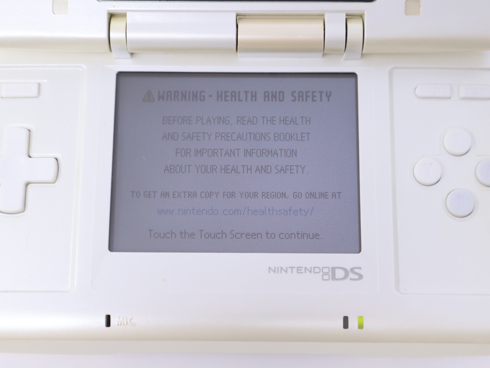 Nintendo DS Handheld System Tested Working Pure White w/ Charger & Stylus