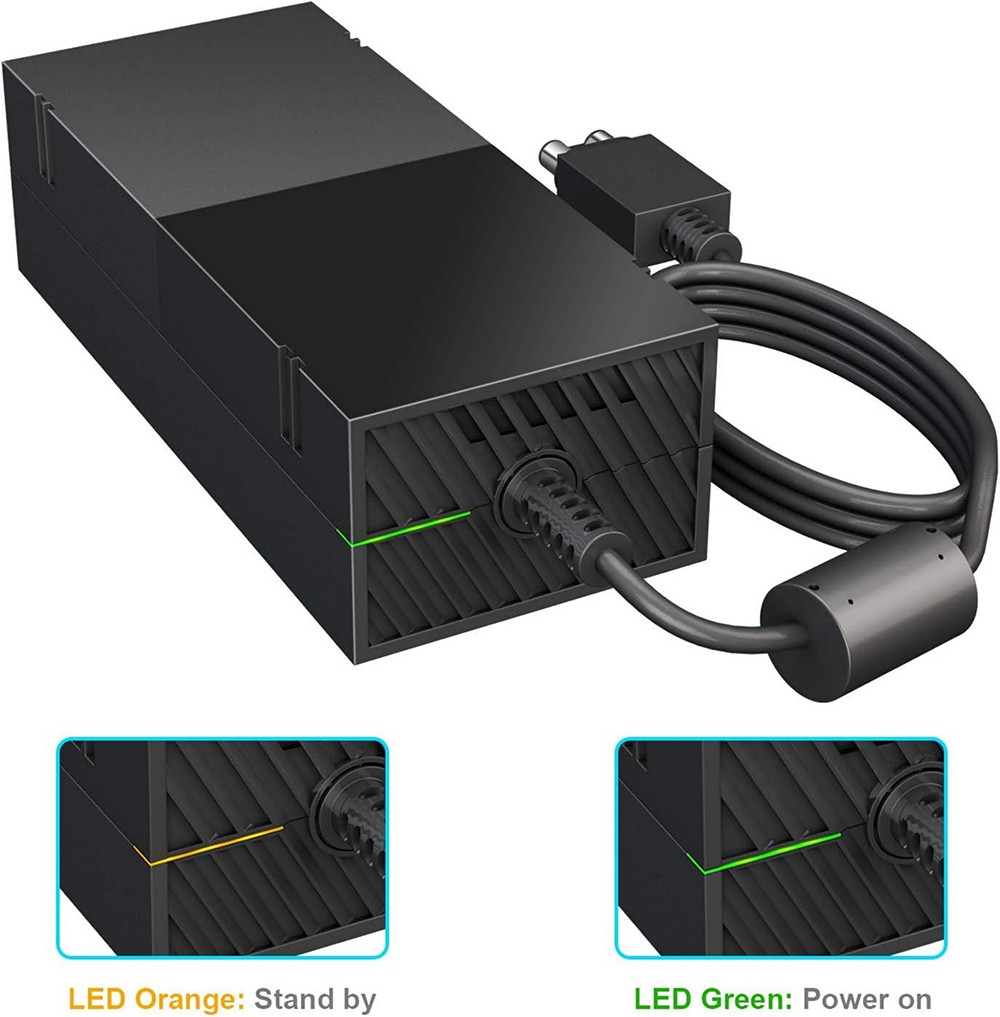 AC Brick Adapter Power Supply Cable Cord Charger For Microsoft XBOX ONE Console