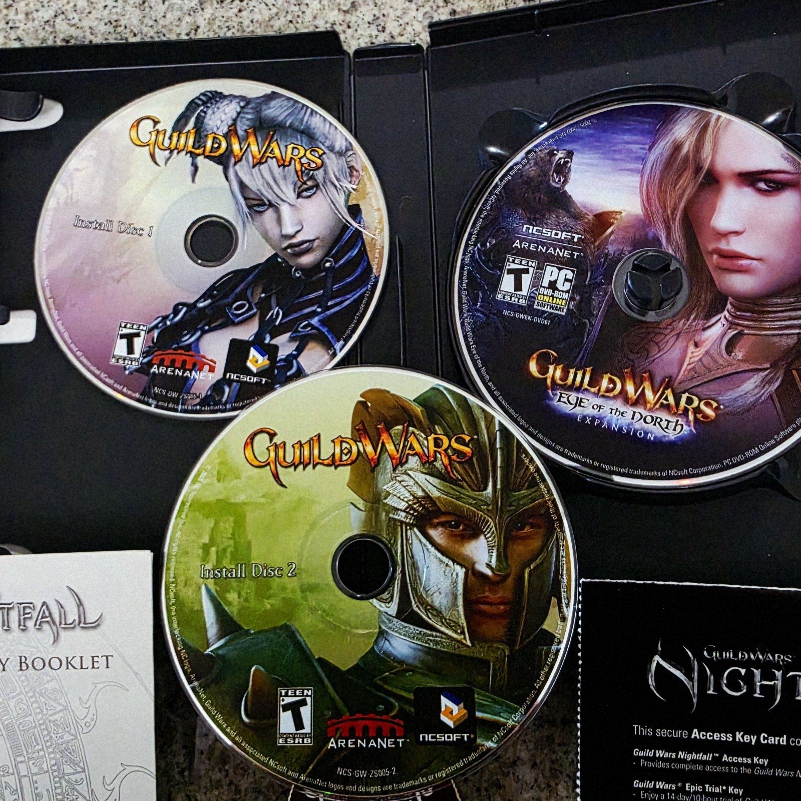Guild Wars Eye of the North PC Game Lot Nightfall Key Booklet Tested Works 2007