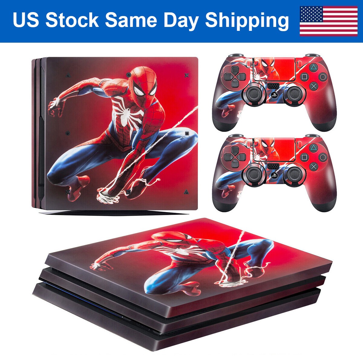 Decal Cover Skin Sticker Vinyl for Sony PlayStation PS4 Pro Console & Controller