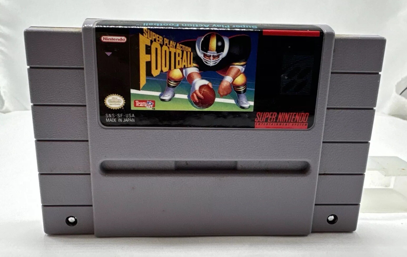 Super Play Action Football (Nintendo SNES 1992) Cartridge with Cover – Tested