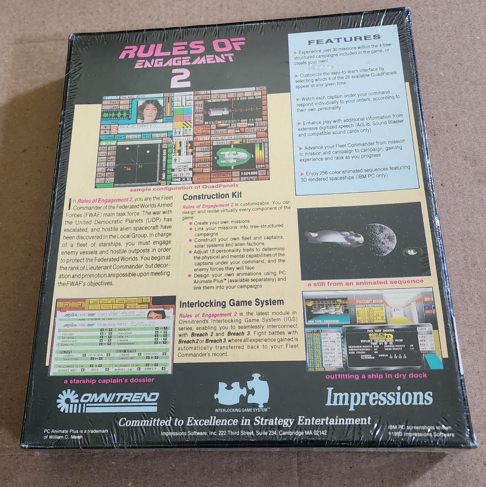 Rules of Engagement 2 (1993) PC NEW US Retail Factory Sealed – Extremely Rare!