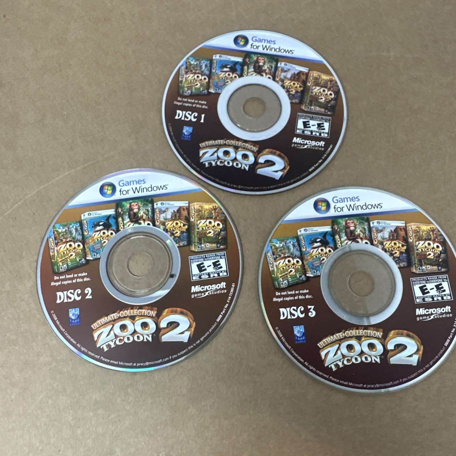 Zoo Tycoon 2 Ultimate Collection PC CD with All 4 Expansion Packs Complete 3disc