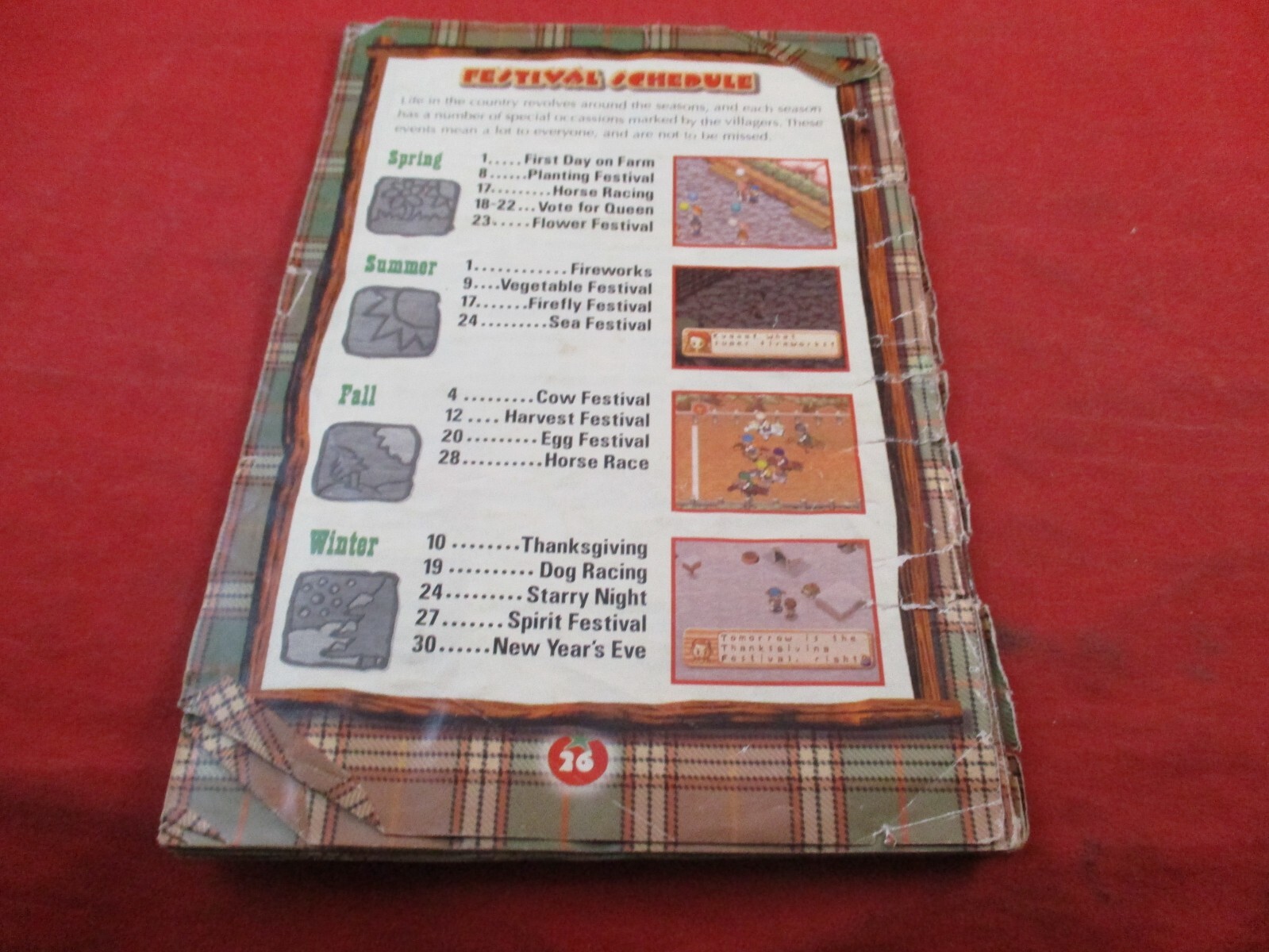 Harvest Moon Nintendo 64 N64 Instruction Manual Booklet ONLY *DAMAGED* #L