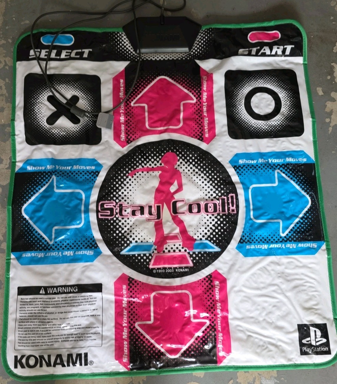 Konami Wired Stay Cool Dance Pad Mat RU041 For Playstation PS1 PS2