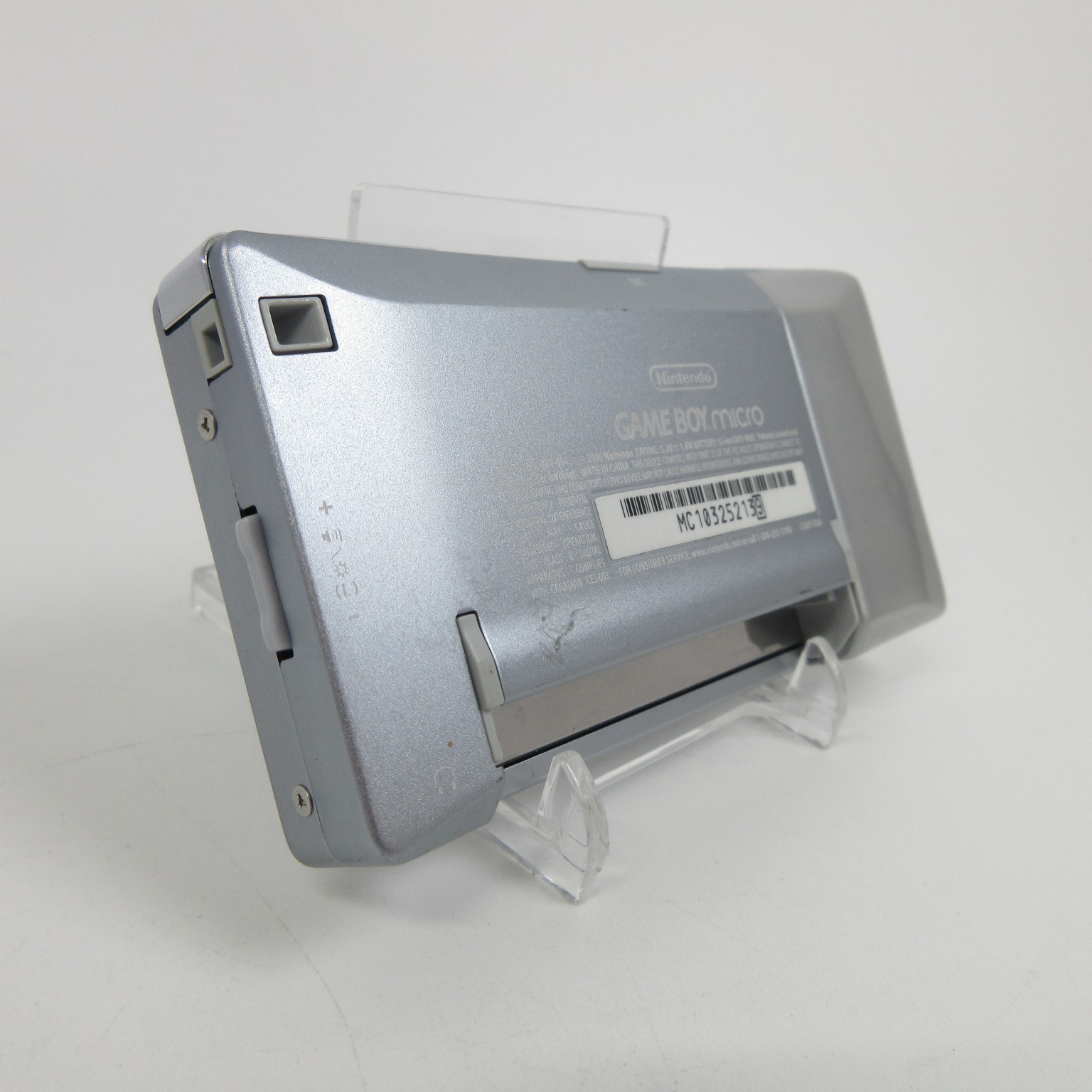 【Very Good】Nintendo GameBoy Micro Silver Console #RET08/0616/03