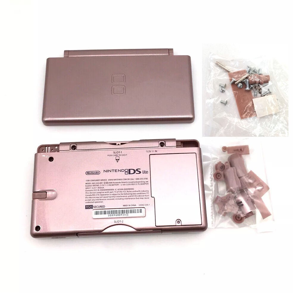 Full Set Replacement Rose Gold Housing Shell w/Tool for Nintendo DS Lite NDSL