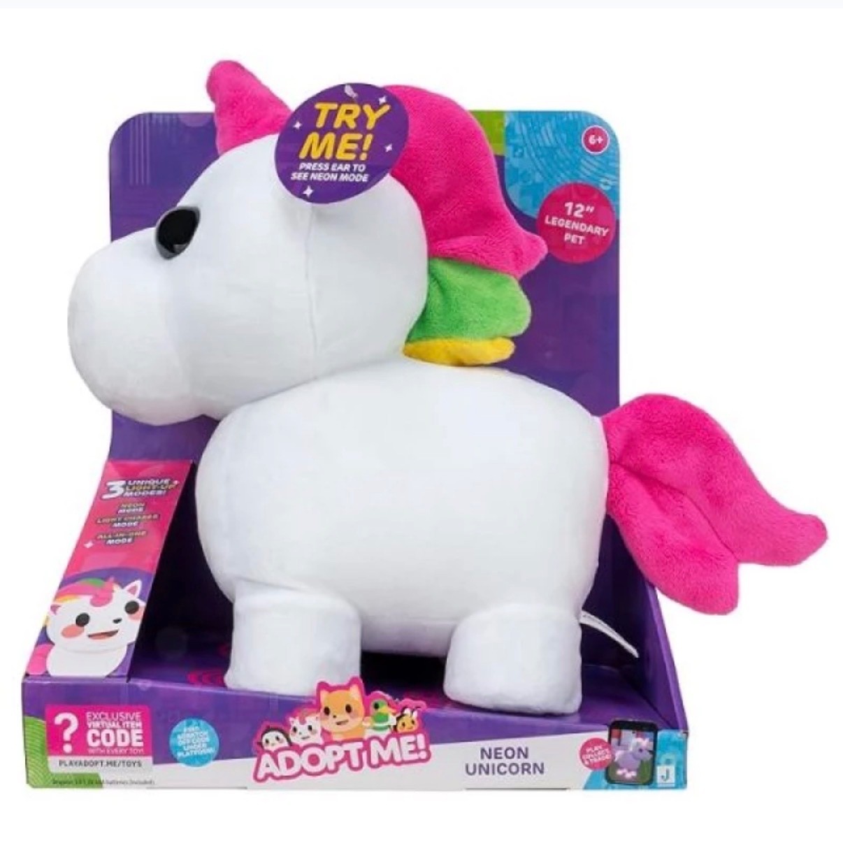 Adopt Me Mega Neon Unicorn 12inch Plush