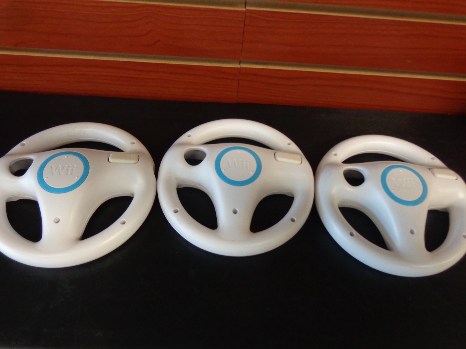 3X Official Nintendo Wii Steering Wheel Mario Kart OEM White RVL-024