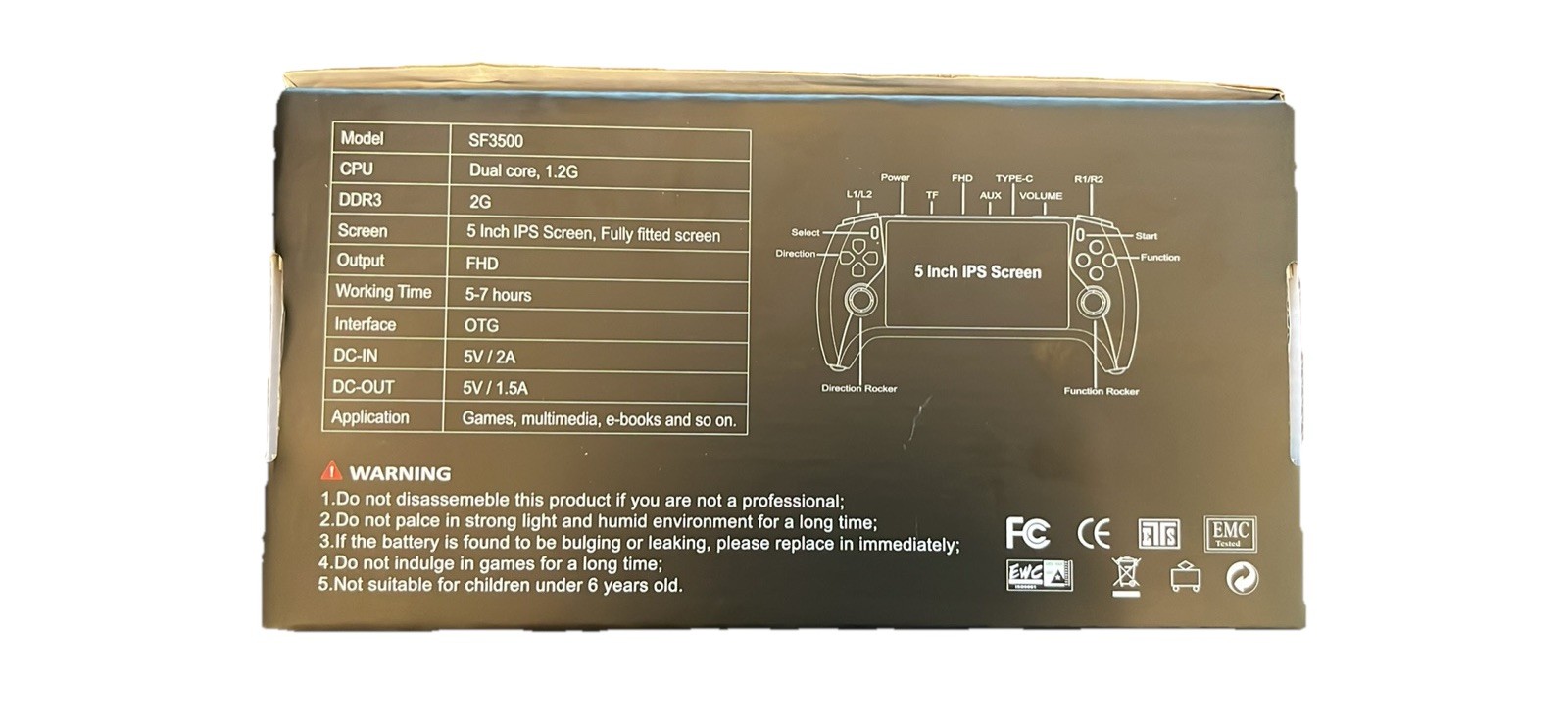SF3500 White Game Controller w/ Built-In Screen, USB Connectivity, 1m Cable