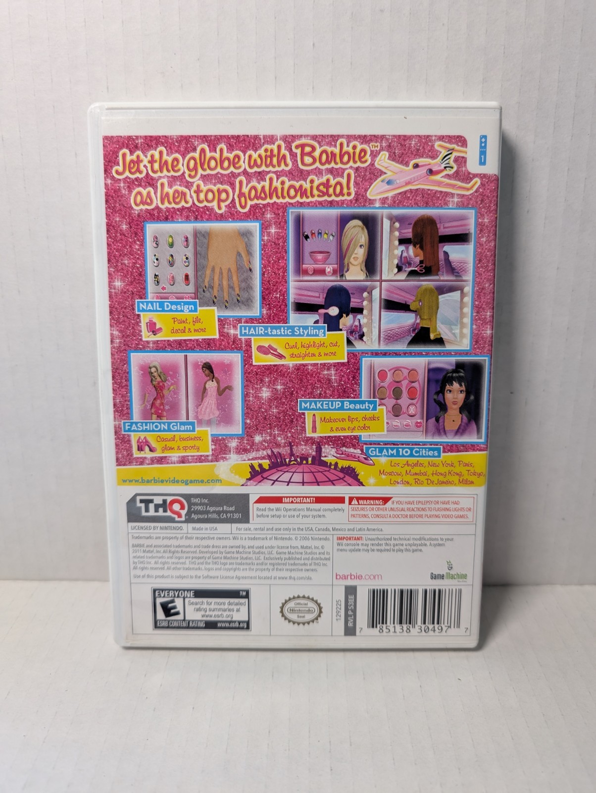 Barbie: Jet, Set & Style (Nintendo Wii, 2011) No Manual