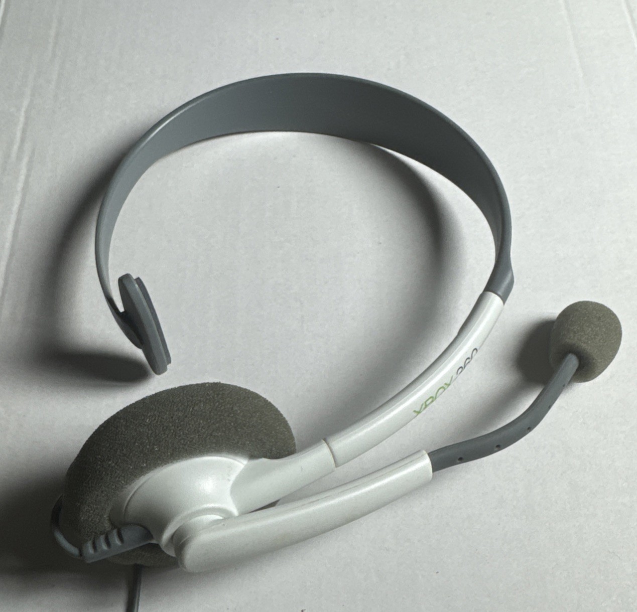 Microsoft XBOX 360 Live Headset White & Gray Headband Wired